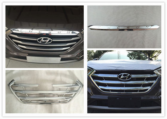Un bon prix. Hyundai New Tucson 2016 2017 Couverture de moulage de la grille avant en fibre de carbone 3D / chrome en ligne